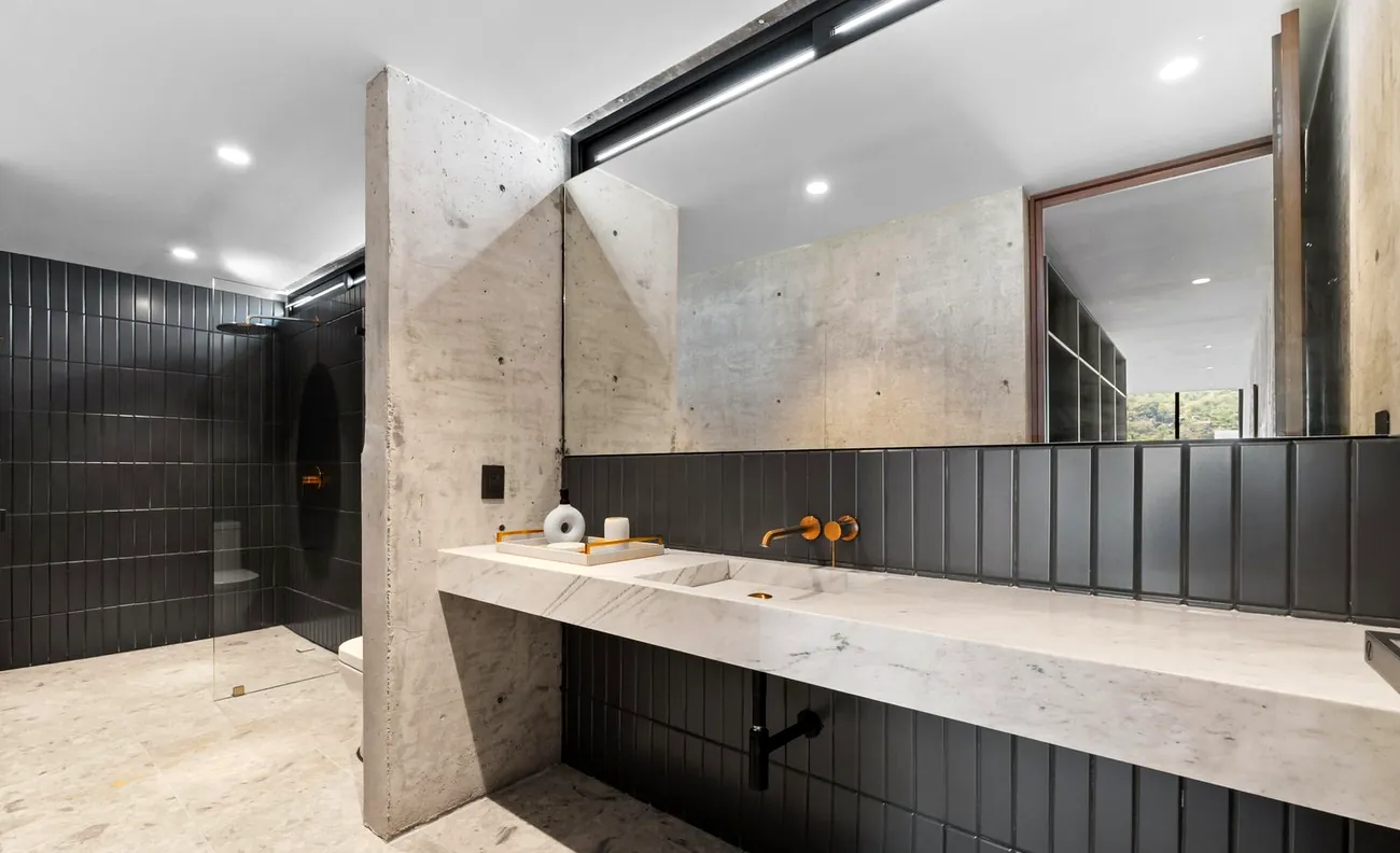 Double marble vanity