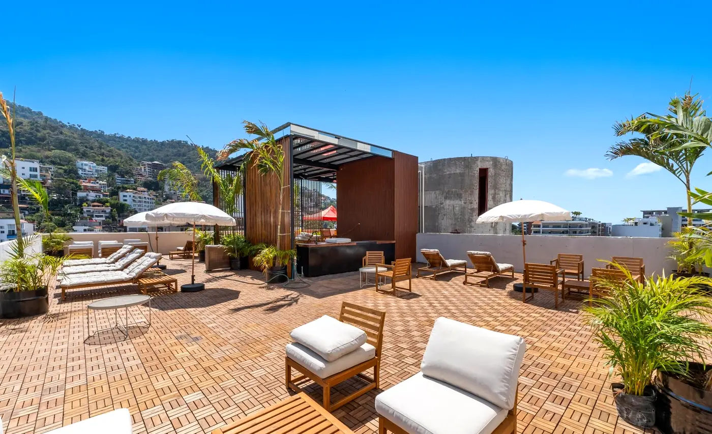 Rooftop lounge and bar